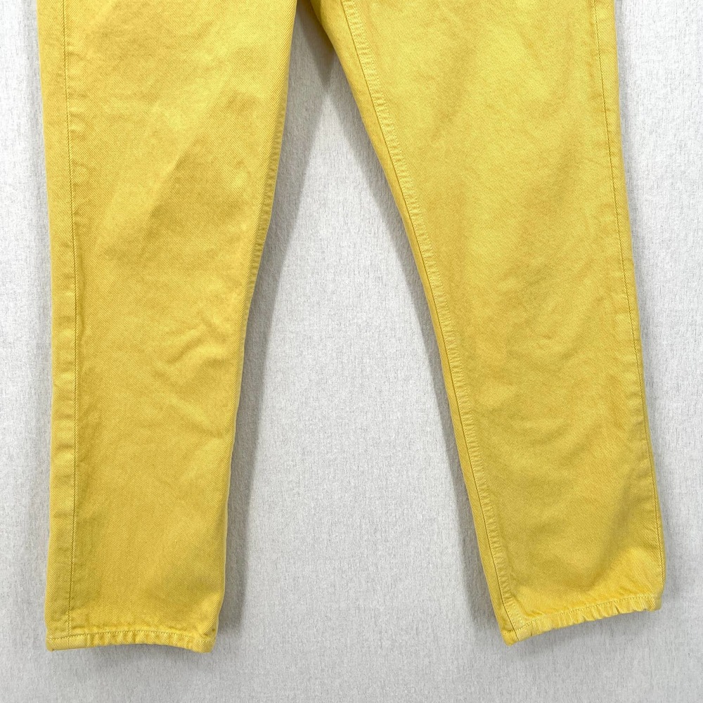 AGOLDE Jeans Womens 26 Yellow Riley High Rise Straight Crop Lemon Rigid Denim - Picture 8 of 15